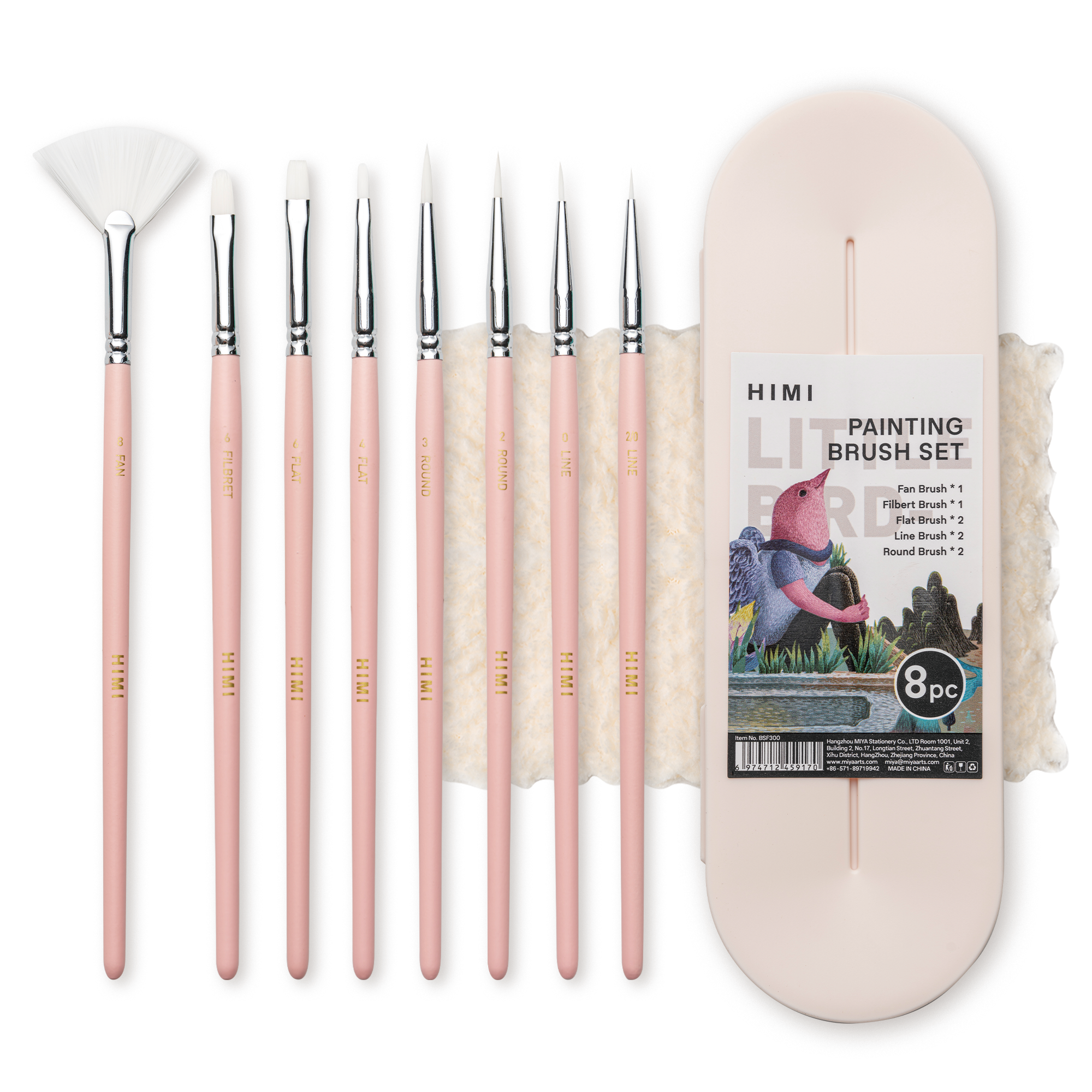 MIYA HIMI Artist Paint Brush Set - 9 Different Sizes Paint Brushes S –  AOOKMIYA