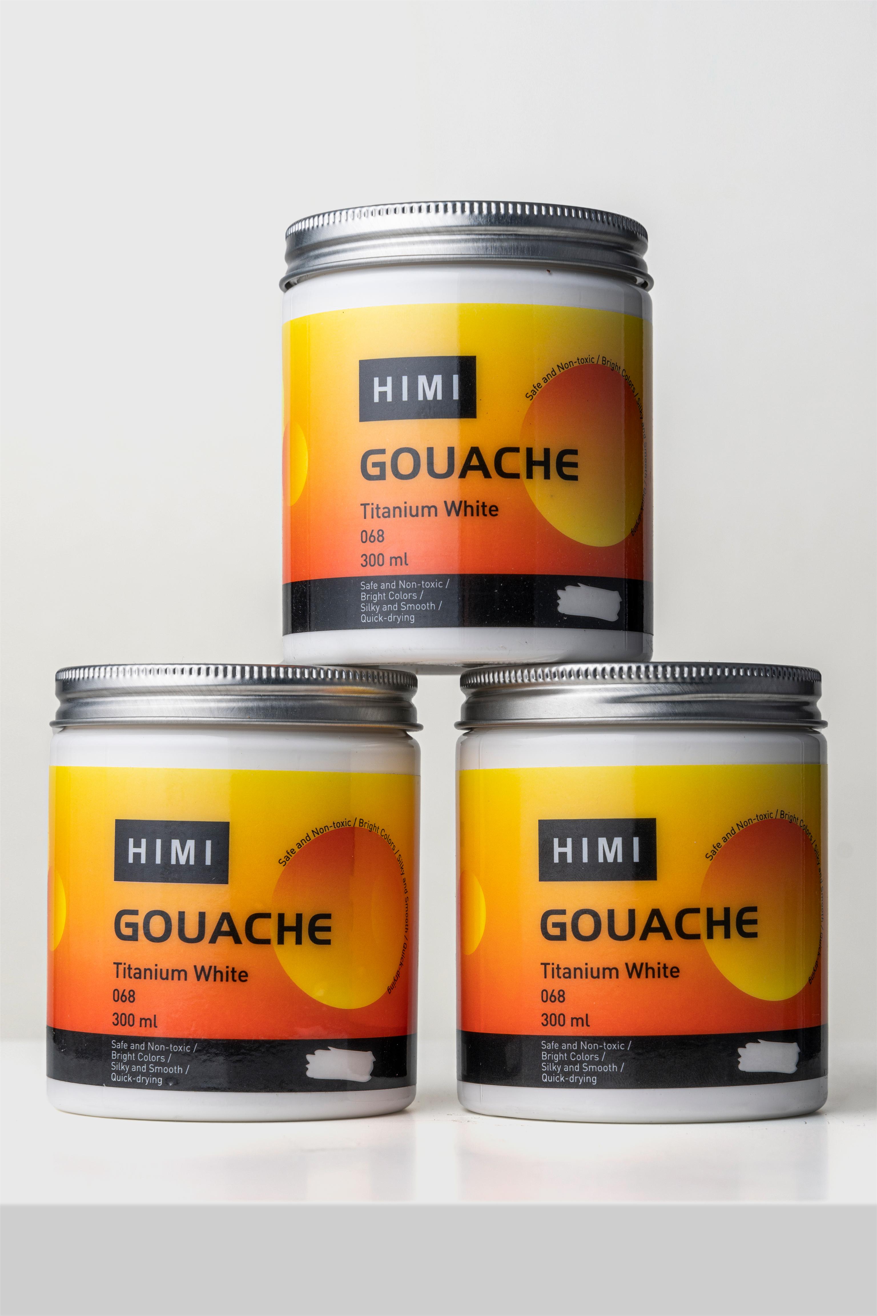 Wholesale HIMI GOUACHE PAINT BOTTLE 300ML, TITANIUM WHITE manufacturer