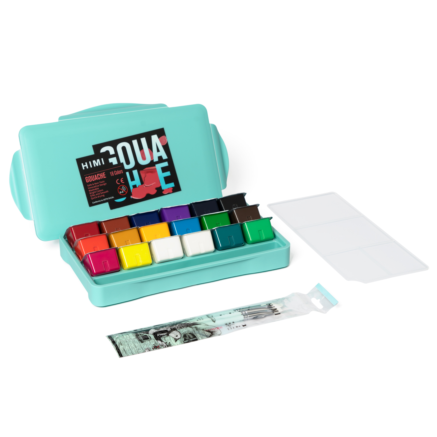 Wholesale Himi Gouache Paint Set, 30g/18colors, Jelly Cup, Green  manufacturer and supplier